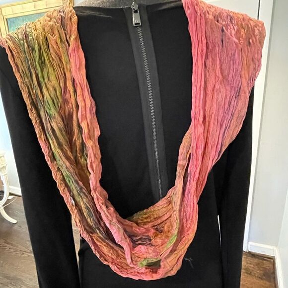 Red Dirt Road Hand Painted Silk Scarf - Picture 10 of 10